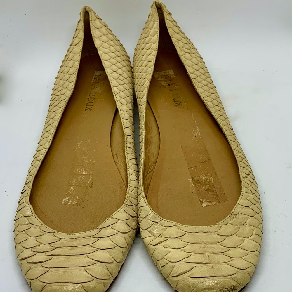 BARABOUX Python Ballet Flats - Picture 2 of 16